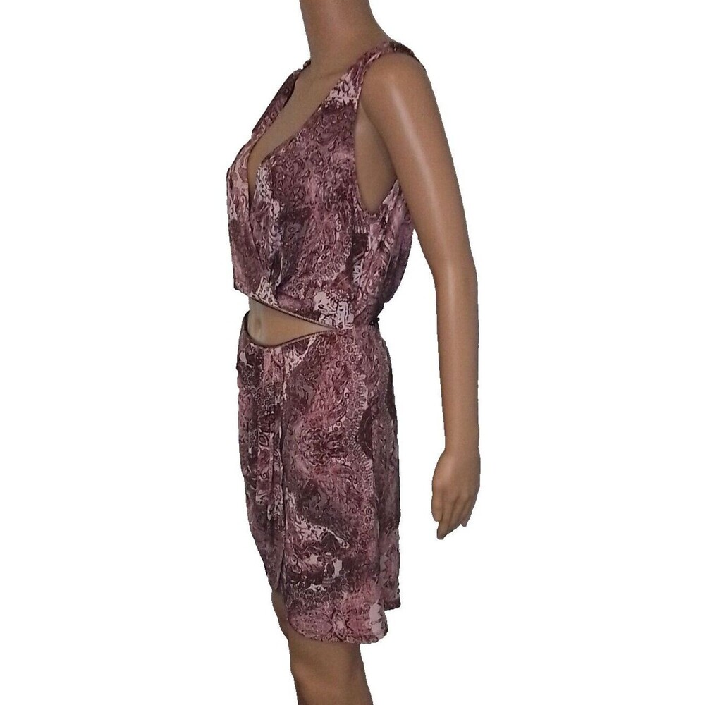 NEW Sleeveless Floral Dress Open Stomach with Zipper Beachy Women's Size 8 - Picture 2 of 8